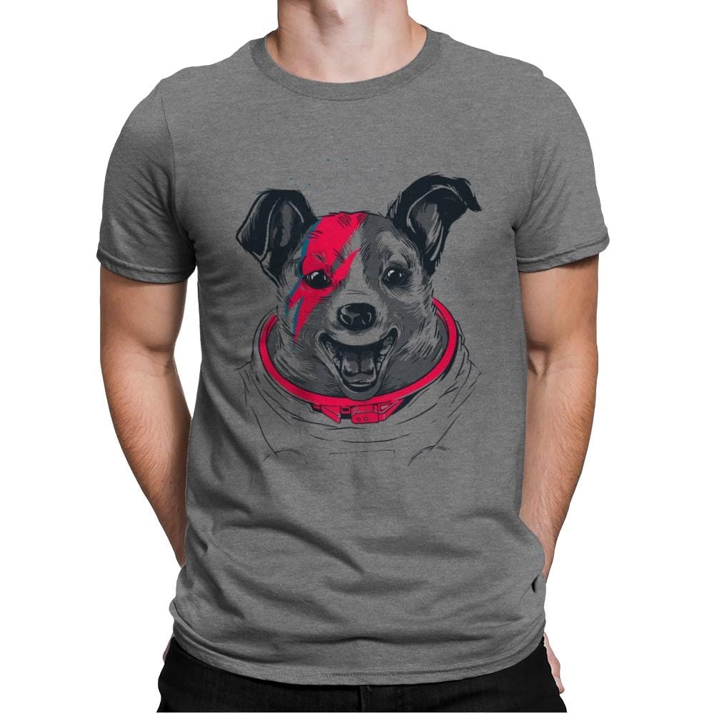 Laika Stardust - Mens Premium T-Shirts RIPT Apparel Small / Heather Grey