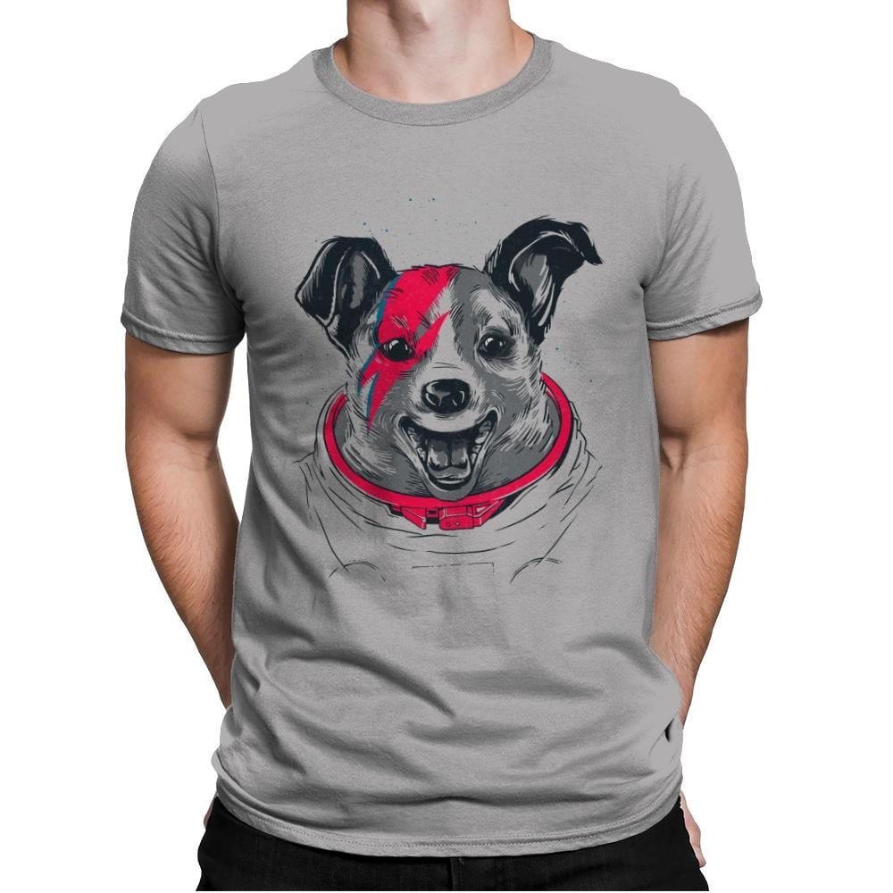 Laika Stardust - Mens Premium T-Shirts RIPT Apparel Small / Light Grey