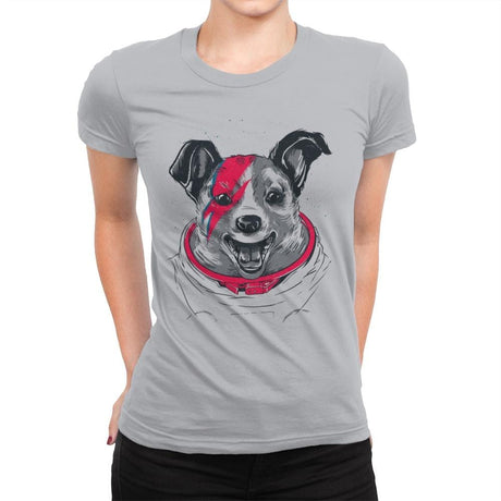 Laika Stardust - Womens Premium T-Shirts RIPT Apparel Small / Silver