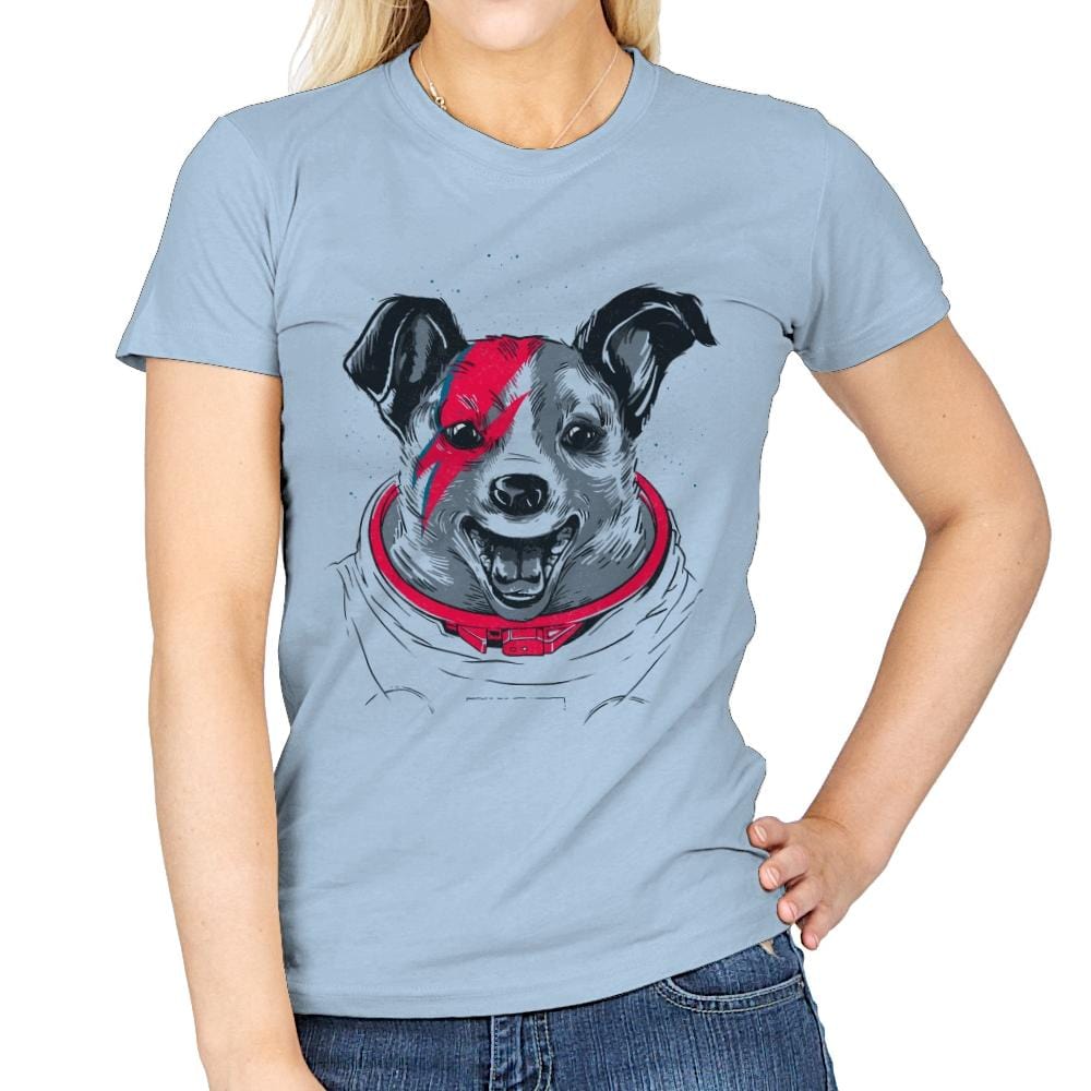 Laika Stardust - Womens T-Shirts RIPT Apparel Small / Light Blue