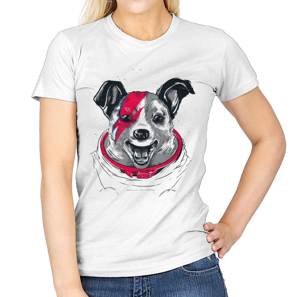 Laika Stardust - Womens T-Shirts RIPT Apparel Small / White