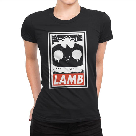 Lamb - Womens Premium T-Shirts RIPT Apparel Small / Black