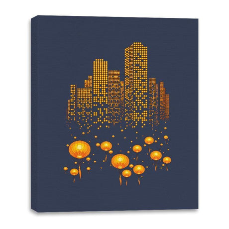 Lantern City - Canvas Wraps Canvas Wraps RIPT Apparel 16x20 / Navy