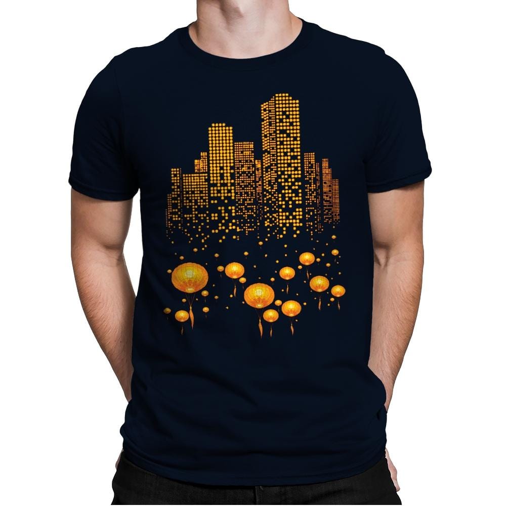 Lantern City - Mens Premium T-Shirts RIPT Apparel Small / Midnight Navy