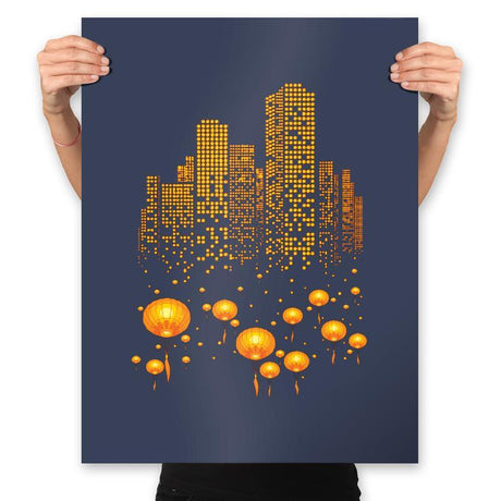 Lantern City - Prints Posters RIPT Apparel 18x24 / Navy