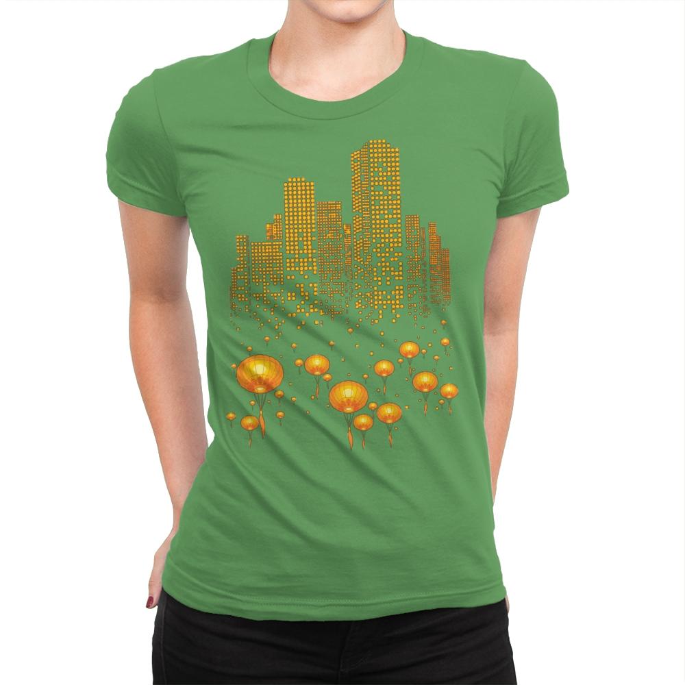 Lantern City - Womens Premium T-Shirts RIPT Apparel Small / Kelly