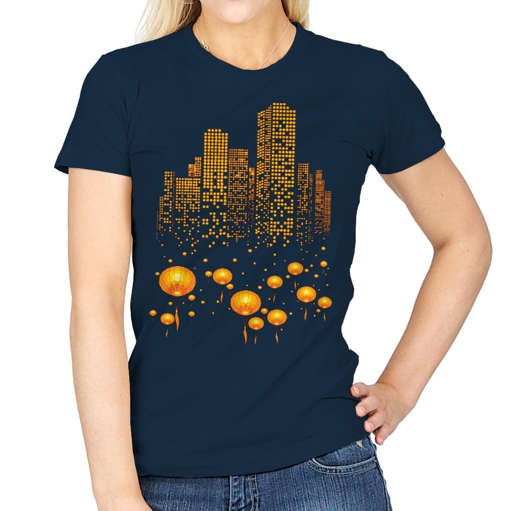Lantern City - Womens T-Shirts RIPT Apparel Small / Navy