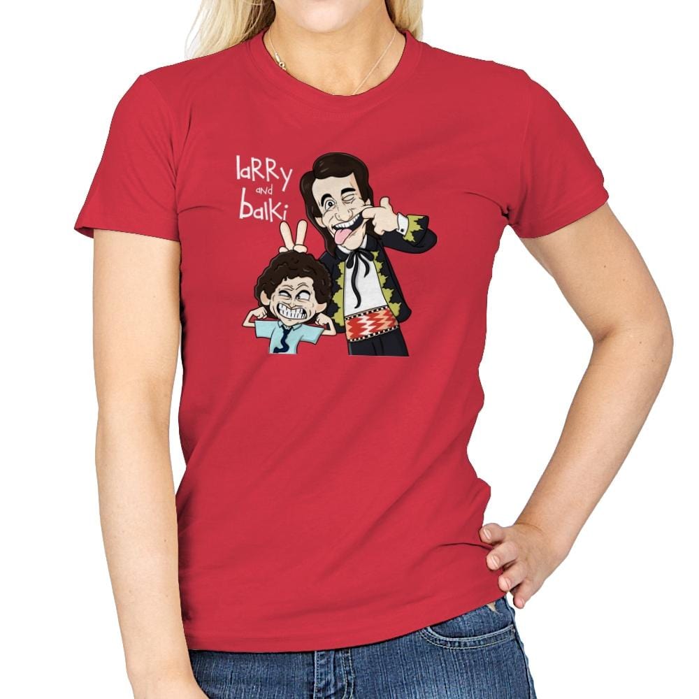 Larry y Balki - Womens T-Shirts RIPT Apparel Small / Red
