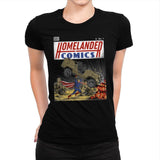 Laser Eyes Comics - Womens Premium T-Shirts RIPT Apparel Small / Indigo