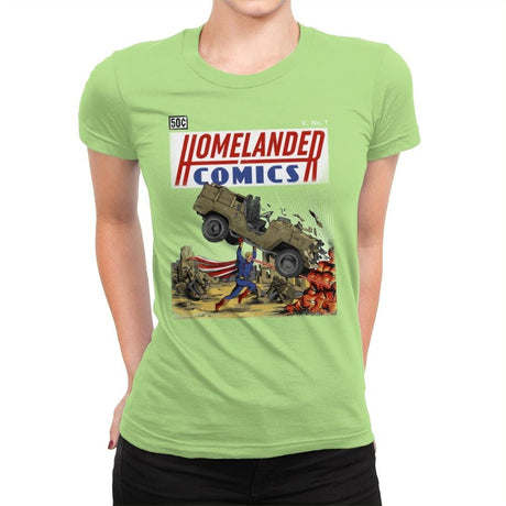 Laser Eyes Comics - Womens Premium T-Shirts RIPT Apparel Small / Mint