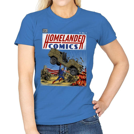 Laser Eyes Comics - Womens T-Shirts RIPT Apparel Small / Iris