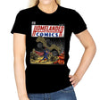 Laser Eyes Comics - Womens T-Shirts RIPT Apparel Small / Navy