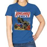 Laser Eyes Comics - Womens T-Shirts RIPT Apparel Small / Royal