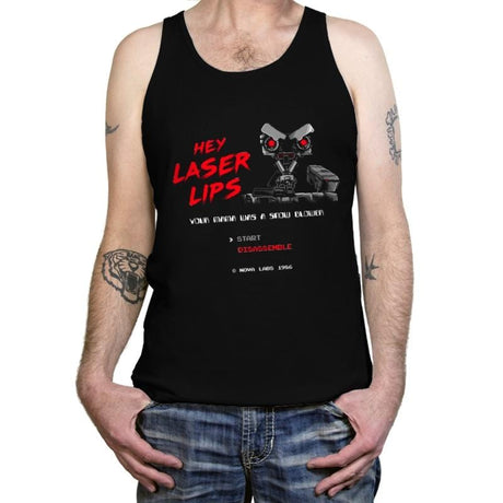 Laser Lips  - Tanktop Tanktop RIPT Apparel X-Small / Black