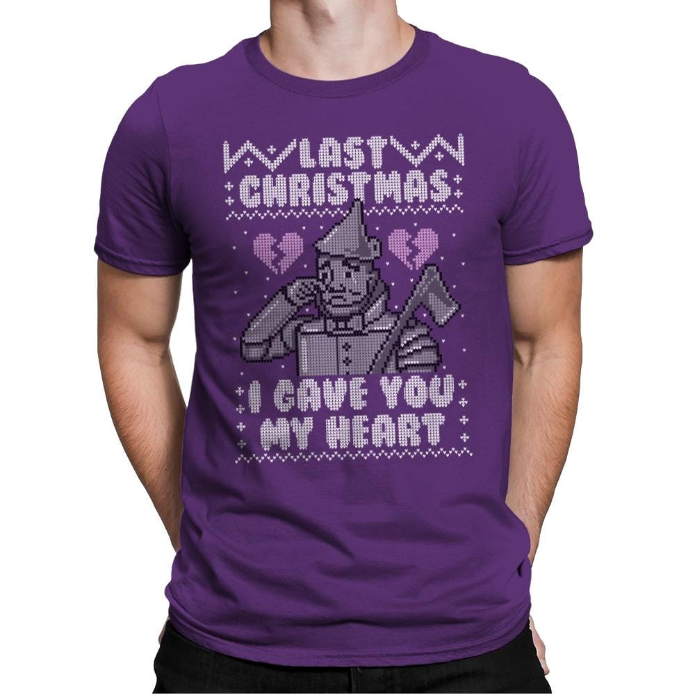 Last Christmas! - Ugly Holiday - Mens Premium T-Shirts RIPT Apparel Small / Purple Rush