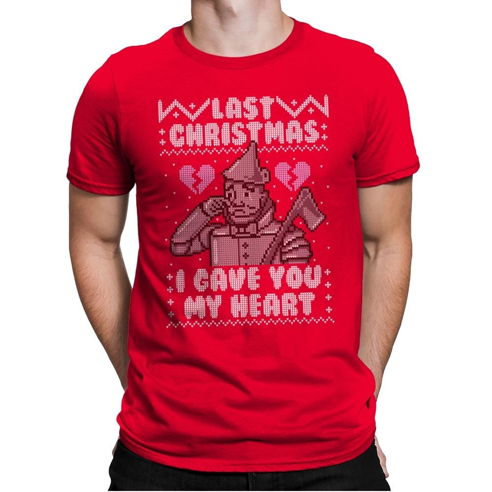 Last Christmas! - Ugly Holiday - Mens Premium T-Shirts RIPT Apparel Small / Red