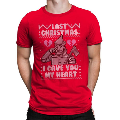 Last Christmas! - Ugly Holiday - Mens Premium T-Shirts RIPT Apparel Small / Red