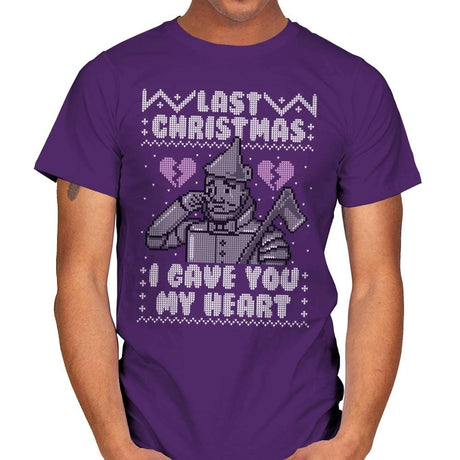 Last Christmas! - Ugly Holiday - Mens T-Shirts RIPT Apparel Small / Purple