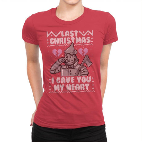 Last Christmas! - Ugly Holiday - Womens Premium T-Shirts RIPT Apparel Small / Red