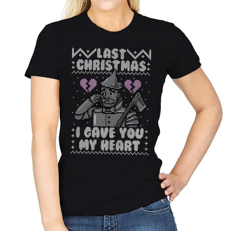 Last Christmas! - Ugly Holiday - Womens T-Shirts RIPT Apparel Small / Black