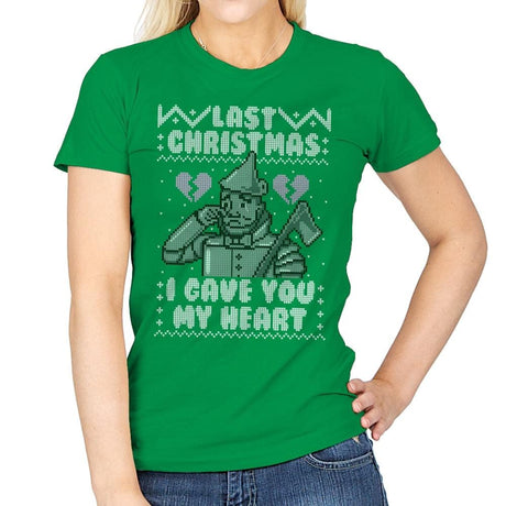 Last Christmas! - Ugly Holiday - Womens T-Shirts RIPT Apparel Small / Irish Green