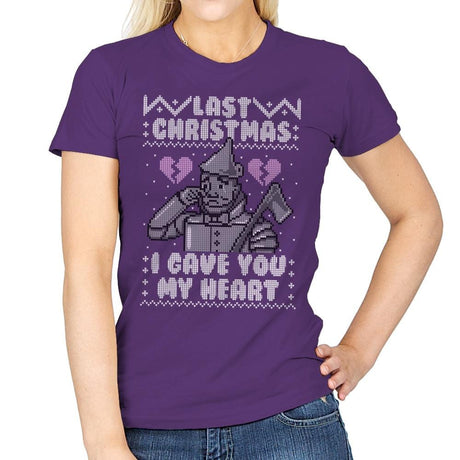 Last Christmas! - Ugly Holiday - Womens T-Shirts RIPT Apparel Small / Purple