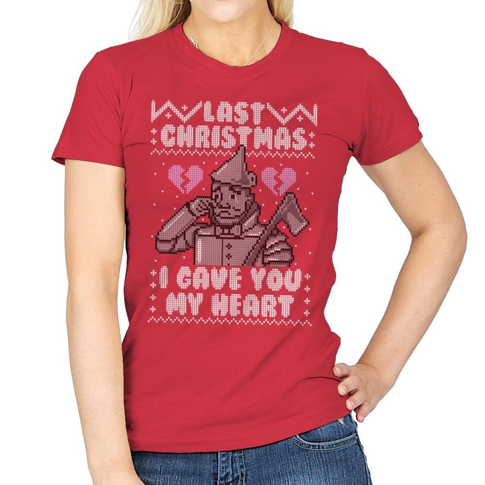 Last Christmas! - Ugly Holiday - Womens T-Shirts RIPT Apparel Small / Red