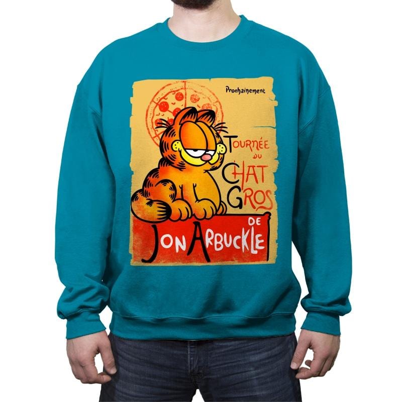 Le Chat Gros - Crew Neck Sweatshirt Crew Neck Sweatshirt RIPT Apparel