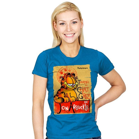 Le Chat Gros - Womens T-Shirts RIPT Apparel Small / Turquoise