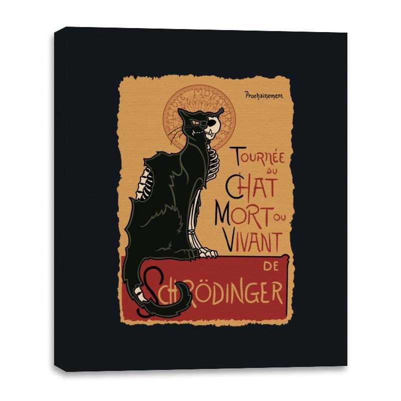Le Chat Noir de Schrödinger - Canvas Wraps Canvas Wraps RIPT Apparel 16x20 / Black