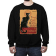 Le Chat Noir de Schrödinger - Crew Neck Sweatshirt Crew Neck Sweatshirt RIPT Apparel Small / Black