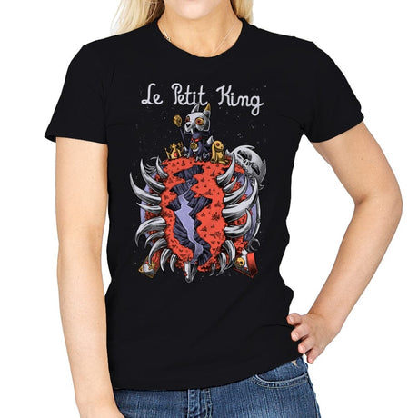 Le Petit Owl King - Womens T-Shirts RIPT Apparel Small / Black