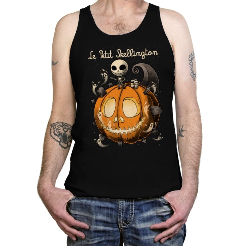Le Petit Skellington - Tanktop Tanktop RIPT Apparel X-Small / Black