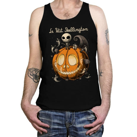 Le Petit Skellington - Tanktop Tanktop RIPT Apparel X-Small / Black