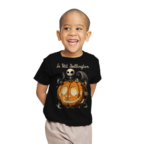 Le Petit Skellington - Youth T-Shirts RIPT Apparel X-small / Black