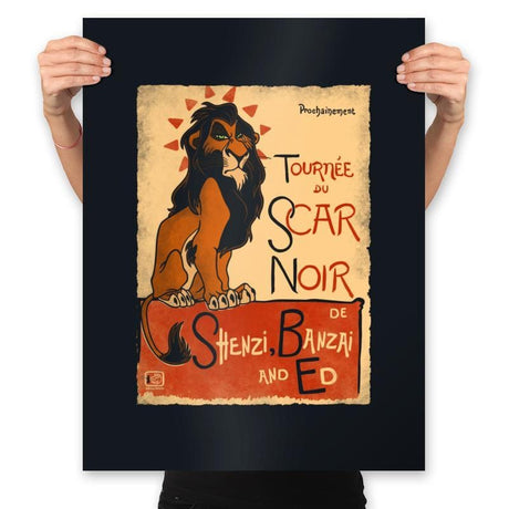 Le Scar Noir - Prints Posters RIPT Apparel 18x24 / Black