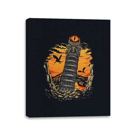 Leaning Dark Tower - Canvas Wraps Canvas Wraps RIPT Apparel 11x14 / Black