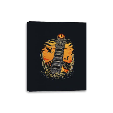 Leaning Dark Tower - Canvas Wraps Canvas Wraps RIPT Apparel 8x10 / Black