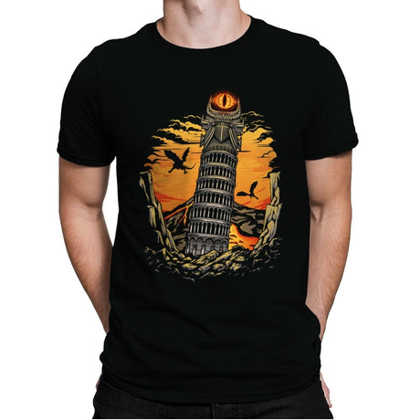 Leaning Dark Tower - Mens Premium T-Shirts RIPT Apparel Small / Black