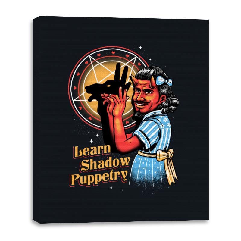 Learn Shadow Puppetry - Canvas Wraps Canvas Wraps RIPT Apparel 16x20 / Black