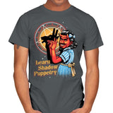 Learn Shadow Puppetry - Mens T-Shirts RIPT Apparel Small / Charcoal