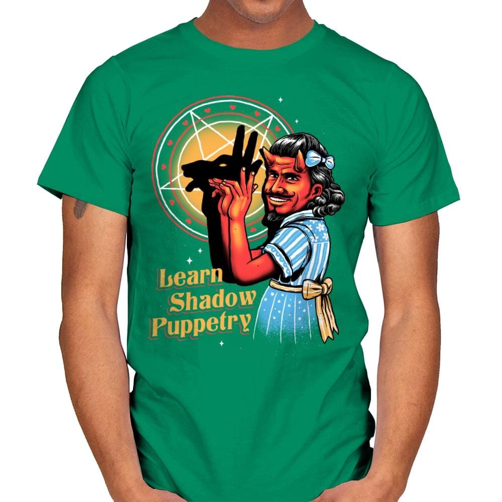 Learn Shadow Puppetry - Mens T-Shirts RIPT Apparel Small / Kelly