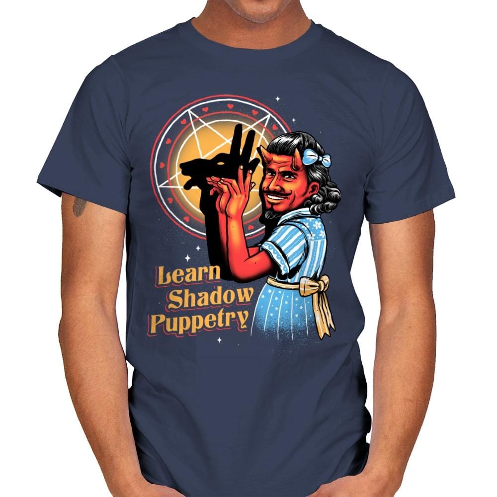 Learn Shadow Puppetry - Mens T-Shirts RIPT Apparel Small / Navy