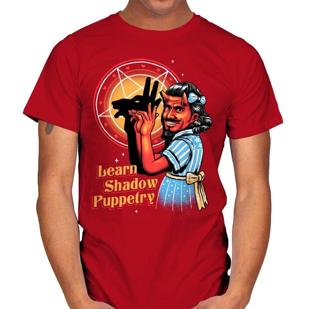 Learn Shadow Puppetry - Mens T-Shirts RIPT Apparel Small / Red
