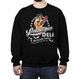 Leatherface Deli and Butcher Shop - Crew Neck Sweatshirt Crew Neck Sweatshirt RIPT Apparel Small / Black