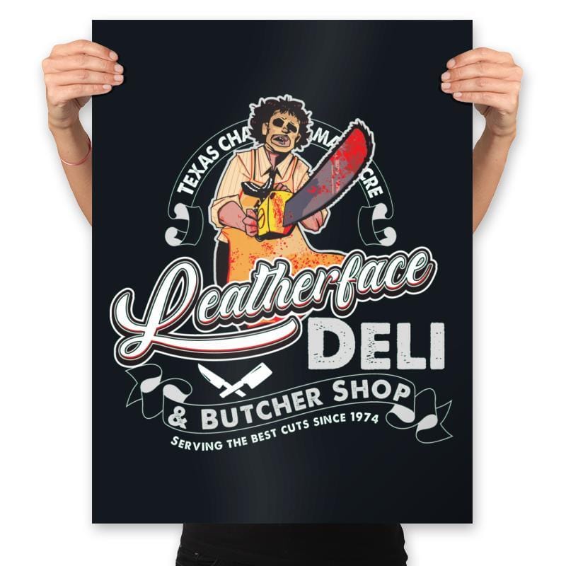Leatherface Deli and Butcher Shop - Prints Posters RIPT Apparel 18x24 / Black