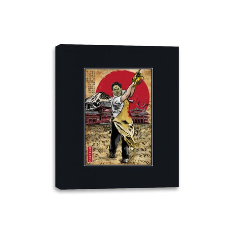 Leatherface in Japan - Canvas Wraps Canvas Wraps RIPT Apparel 8x10 / Black