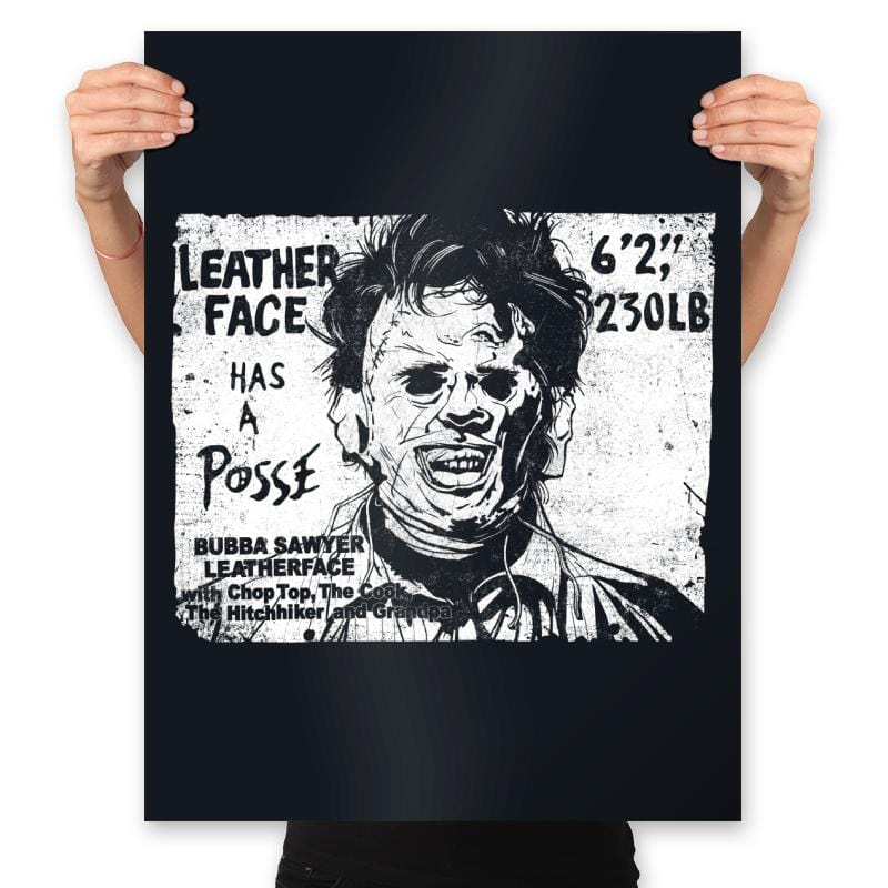 Leatherface Posse - Prints Posters RIPT Apparel 18x24 / Black