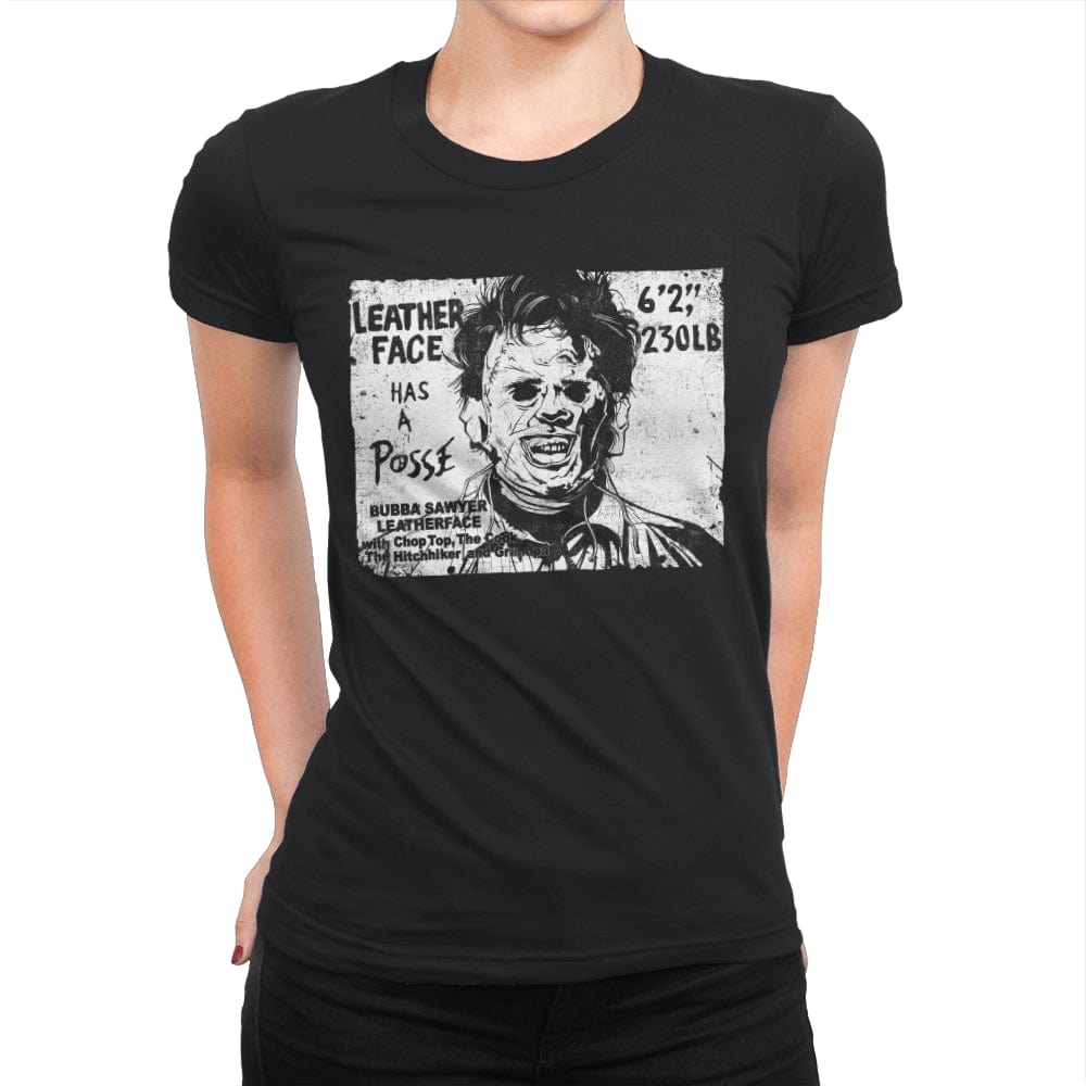 Leatherface Posse - Womens Premium T-Shirts RIPT Apparel Small / Black