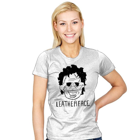 LeatherFace - Womens T-Shirts RIPT Apparel Small / White